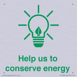 Help us to conserve energy 